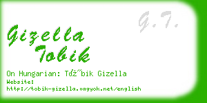 gizella tobik business card